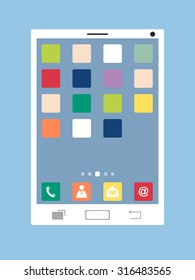 Concept with mobile phone interface with smart phone, Vector Illustration EPS 10.