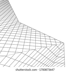 Concept modern architecture 3d illustration