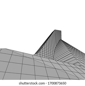 Konzept der modernen Architektur 3D-Illustration