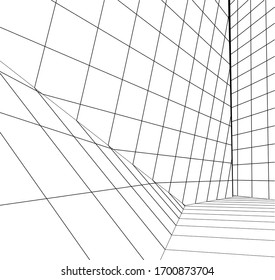Concept modern architecture 3d illustration