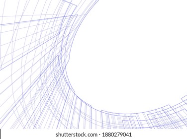 Concept of modern architecture building vector 3d illustration