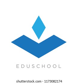 Concept Modern Diamond and Together Logo Icon Emblem