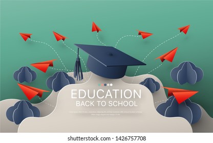 The concept of modern education is a vertical vector.