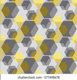 concept modern geometry pattern with yellow and black color. geometric seamless pattern in digital style for wrapping paper, fabric, background