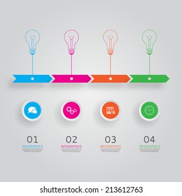 Concept of modern infographics with four options