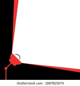The concept of a modern lamp with light. Place for your text. Vector