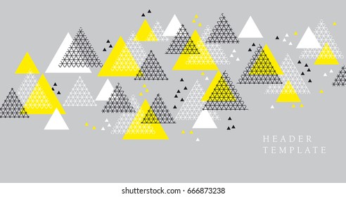 Concept modern style geometry design element. vector illustration for header, card, poster, invitation. Tech line grid pattern triangle motif.