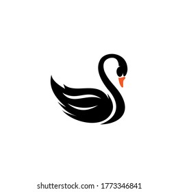 the concept of the modern swan logo