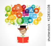 Concept of modern training. Child