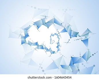 concept of molecular connection and arrangement of DNA used as a framework. In medicine and business