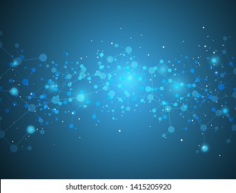 concept molecular structure and  dna vector banners and brochure chemistry science illustration 