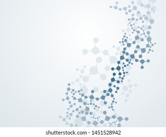concept molecular structure and  dna vector and chemistry science illustration