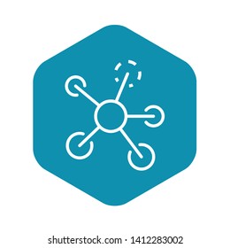 Concept molecule icon. Outline concept molecule vector icon for web design isolated on white background