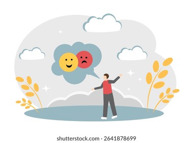 The concept of mood swings, mental health, psychological resilience, various emotions, and bipolar disorder
