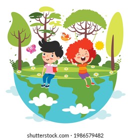 Concept Of Mother Earth Day