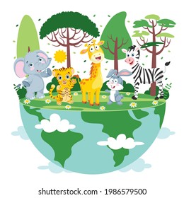 Concept Of Mother Earth Day