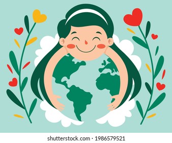 Concept Of Mother Earth Day