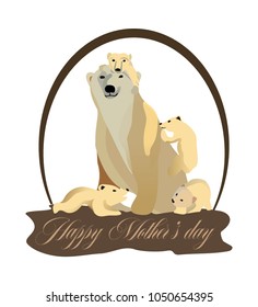 concept to mother s day, cubs around her mother