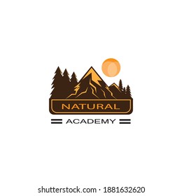 Concept mountains logo vector illustration color design