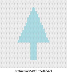 concept mouse arrow pointers with knitting. Vector illustration