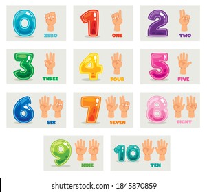 Concept Of Multi Colored Numbers