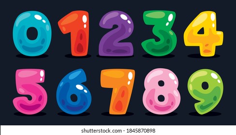 Concept Of Multi Colored Numbers