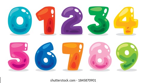 Concept Of Multi Colored Numbers