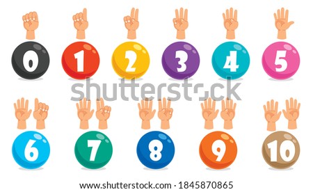 Concept Of Multi Colored Numbers
