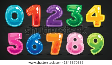 Concept Of Multi Colored Numbers