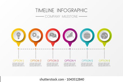 Concept of multicolored infograph with options. Vector.