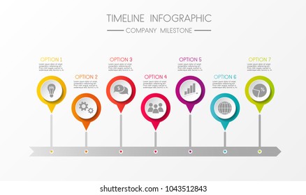 Concept of multicolored infograph with options. Vector.