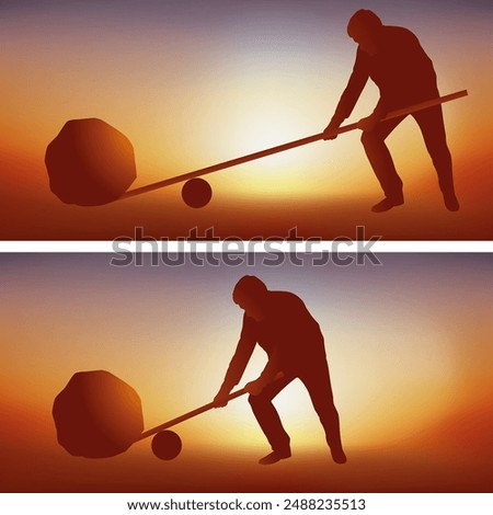 Concept of the multiplication of force according to Archimedes, with the principle of the lever, a universal law of physics.