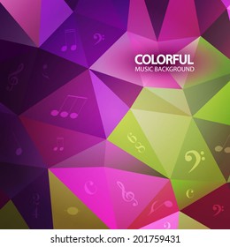 Concept music background. Vector illustration