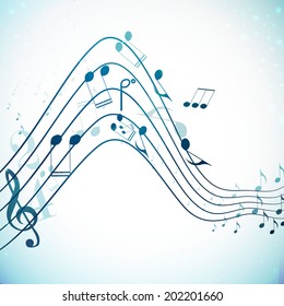 Concept music background. Vector illustration