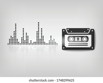 concept of music with music wave. vector illustration
