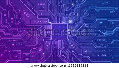 concept of nanotechnology or artificial intelligence, graphic of electronic pattern or motherboard CPU created as background or element decoration 