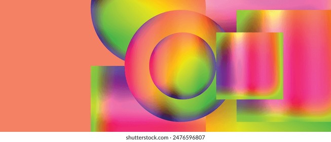 Concept of neon color fluid liquid gradients shapes. Vector Illustration For Wallpaper, Banner, Background, Card, Book Illustration, landing page