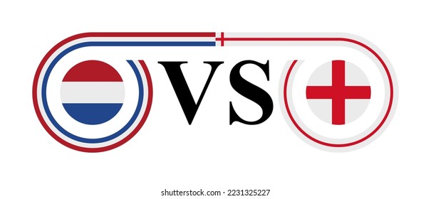 el concepto de los países bajos vs inglaterra. ilustración vectorial aislada en fondo blanco