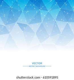 Concept network. Abstract background with connected line and dot.