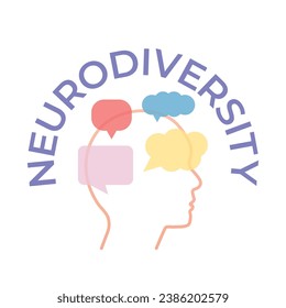 concept of neurodiversity- vector illustration