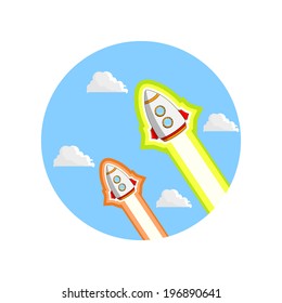  concept for new business project startup. vector illustration.