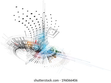 Concept for New Technology Corporate Business & development background