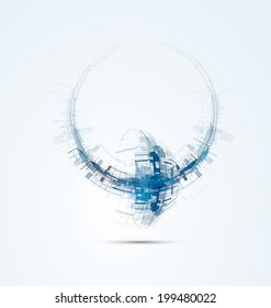 Concept for New Technology Corporate Business & development background