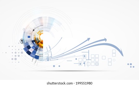 Concept for New Technology Corporate Business & development background