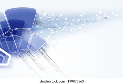 Concept for New Technology Corporate Business & development background