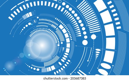 Concept for New Technology Corporate Business & development background