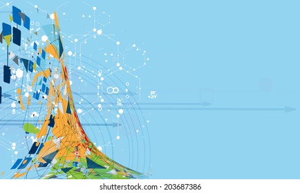 Concept for New Technology Corporate Business & development background