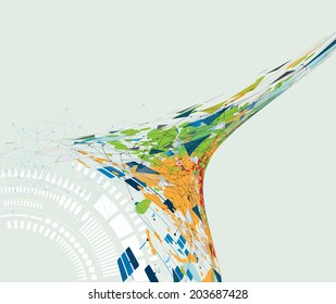 Concept for New Technology Corporate Business & development background