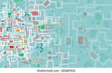 Concept for New Technology Corporate Business & development background