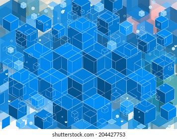 Concept for New Technology Corporate Business & development background